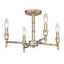 Golden 8207-SF WG - Golden Lighting Cambay 4-light Semi-Flush Mount in White Gold